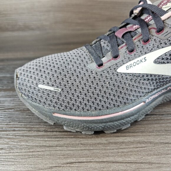 Brooks Adrenaline 22 GTS Rose Gray Shoes Sneakers 1203531B015 - Women's Size 10 - Picture 2 of 16